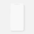 Totally soft realistic white vector smartphone. 3d realistic phone template for inserting any UI interface test or