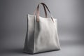 Tote Bag canvas Fabric Cloth shopping Sack Mock up blank light gray background