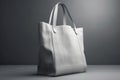 Tote Bag canvas Fabric Cloth shopping Sack Mock up blank light gray background