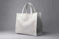 Tote Bag canvas Fabric Cloth shopping Sack Mock up blank light gray background