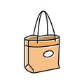 tote bag color icon vector illustration