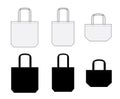 Tote bag ecobag , shopping bag template vector illustration set various types