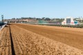 Tote Board and Dirt Race Track in Del Mar, California Royalty Free Stock Photo