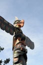 Totem pole in the Cowichan Valley, Duncan, British Columbia Royalty Free Stock Photo