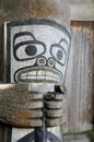 Totem pole in the Cowichan Valley, Duncan, British Columbia Royalty Free Stock Photo