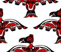 Totem bird indigenous art stylization Royalty Free Stock Photo