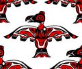 Totem bird indigenous art stylization Royalty Free Stock Photo