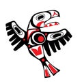 Totem bird indigenous art stylization