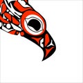 Totem bird indigenous art stylization Royalty Free Stock Photo