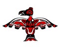 Totem bird indigenous art stylization Royalty Free Stock Photo