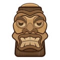 Totem idol icon, cartoon style