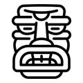 Totem idol icon, outline style