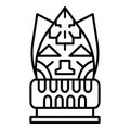 Totem idol icon, outline style