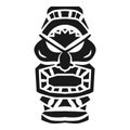 Totem idol icon, simple style