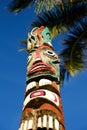 Totem pillar on the tropical island