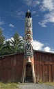 Totem Pole in Bella Coola Royalty Free Stock Photo