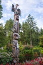 Totem pole, Butchart Gardens, Victoria, Canada Royalty Free Stock Photo