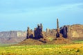 The Totem Pole Butte is a giant sandstone formation in the Monument valley