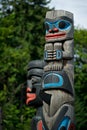 Totem Pole Detail Duncan, British Columbia, Canada Royalty Free Stock Photo