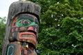 Totem Pole Detail Duncan, British Columbia, Canada Royalty Free Stock Photo