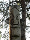 A totem pole at the International Peace Gardens, Salt Lake City, Utah