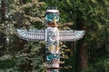 Totem Pole in Vancouver, Canada Royalty Free Stock Photo