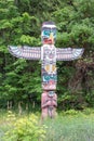 Totem Pole in Vancouver, Stanley Park, BC, Canada