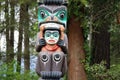 Totem Poles at Brockton Point in Stanley Park, Vancouver, Canada Royalty Free Stock Photo