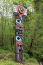 Totem Poles at Brockton Point in Stanley Park, Vancouver, Canada Royalty Free Stock Photo