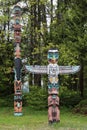 Totem Poles at Brockton Point in Stanley Park, Vancouver, Canada Royalty Free Stock Photo