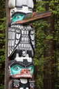 Totem Poles at Brockton Point in Stanley Park, Vancouver, Canada Royalty Free Stock Photo