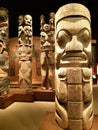 Totem poles at Royal BC Museum