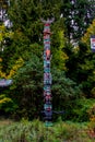 The Totem Poles, Stanley Park, Vancouver, BC. Royalty Free Stock Photo