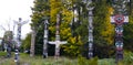 Totem poles, Stanley Park, Vancouver, British Columbia, Canada Royalty Free Stock Photo