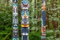 Totem Poles, Stanley Park, Vancouver, Canada Royalty Free Stock Photo
