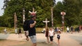 The totem poles in Stanley Park