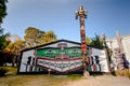 Totem poles in Victoria BC Royalty Free Stock Photo