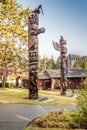 Totem poles in Victoria BC Royalty Free Stock Photo