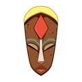 totem tribal mask cartoon vector illustration Royalty Free Stock Photo