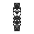 Totem tribal vector black icon. Vector illustration mask of idol on white background. Isolated black illustration icon Royalty Free Stock Photo