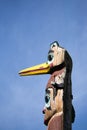 Totems art and carvings at saxman village in ketchikan alaska Royalty Free Stock Photo