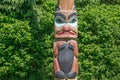 Totems art and carvings at saxman village in ketchikan alaska Royalty Free Stock Photo