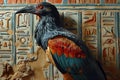 toth the celestial ibis bird ancient egypt hieroglyphic Generative AI Royalty Free Stock Photo