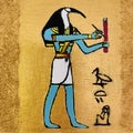 Toth God. Thoth is the Ancient Egyptian god of knowledge and wisdom. Royalty Free Stock Photo