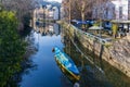 Totnes, Devon, UK - January 16. View along the River Dart in Totnes, Devon on January 16, 2024 Royalty Free Stock Photo