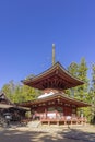 Toto building, in Danjo Garan temple complex, one sacred spots at the heartland of the Mount Koya, Japan