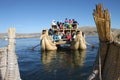 Totora boat, Peru Royalty Free Stock Photo