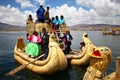 Totora boat, Peru Royalty Free Stock Photo
