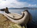 Totora island in titicaca lake