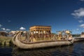 Totora reed boat Royalty Free Stock Photo